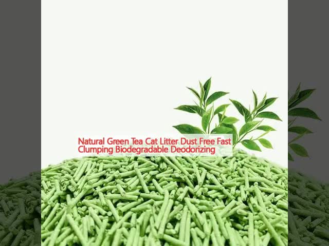Natural Green Tea Cat Litter Dust Free Fast Clumping Biodegradable Deodorizing