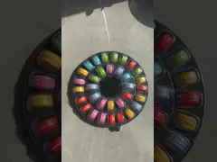 CMYK Printing 900g Grey Cardboard Paper Gift Box 24pcs Macaron Shipping Containers