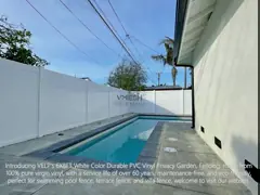 UV Proof 6x8 Ft White Color Durable PVC Vinyl Privacy Garden Fencing 