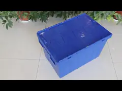 565x335x320mm Transport Delivery Plastic Storage Moving Box With Lids Crate OEM ODM