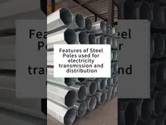 Hot-dip galvanized power pole steel poles electric pole