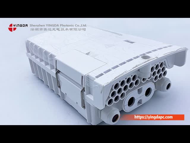 24 Ports SC Outdoor Wall or Pole Mount Fiber Optic Termination Box IP65 White for Cable Management in Outdoor Settings
