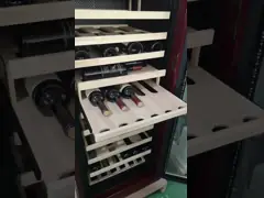 Customized Wine Cooler Cabinet With Embraco Compressor Imported Oak Materials