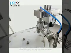 Machine de remplissage et de couvercle de flacon d'huile essentielle de bureau de 15 ml avec fonction de servo-couvercle