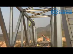 GB Q355B Large Span Steel Truss Bridge For Railway Steel Bridge WIth Long Life
