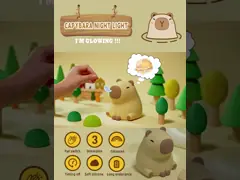 New Cute Capybara Silicone Night Light Usb Rechargeable Led Pat Lamp Timing Dimming Decorative Table Sleep Night Lamp