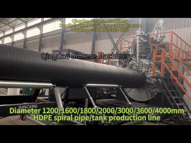 強化されたDWC高圧HDPE巻き込みパイプエクストルーションライン製造機械