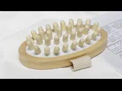 Body Cleansing Boar Bristle Bath Brush For Dry Skin Massage And Shower Scrubbing