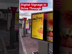 55 Inch Outdoor Drive Thru Digital Signage Waterproof Dual Screen Drive Thru Menu Boards Display Lcd Digital Signage For Outdoor Restaurant