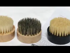 Customized Boar Bristle Beard Brush Round Men Moustache Brush Durable