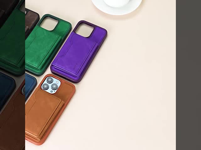プー革の携帯ケースカバー 磁気マグセーフ 衝撃防止 iPhone 16 15