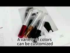 Oval lip glaze tube 2.3ml color can be customized with brush