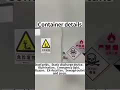 Outdoor Chemical Flammable Storage Building Container For Laboratory