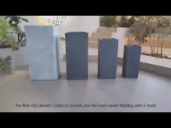 7-8 Years Indoor Life Time Fiber Clay Planter For Tall Rectangle Spaces