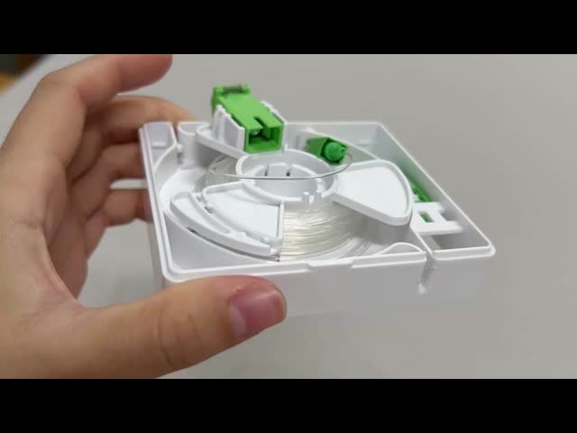 FTTH ABS Indoor 1 Core SC Adaptador Roseta de Fibra Óptica Invisível Caixa ABS Caixa de fibra branca