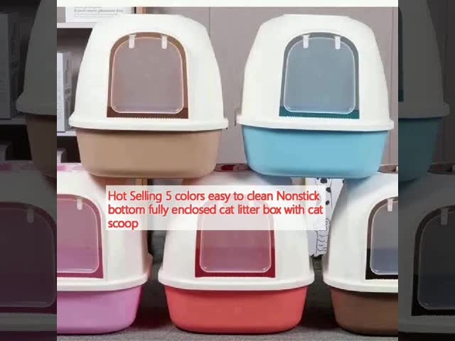 Nonstick Fully Enclosed Cat Litter Box OEM Enclosed Kitty Litter Box