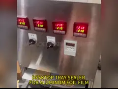 Automatic Sealer Food Aluminum Foil Tray Sealing Machine PLC