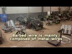 Galvanized Gi Barbed Wire Fencing Triple Twist Gi Barbed Wire Blue/Green/Red 26-100mm Barb Spacing