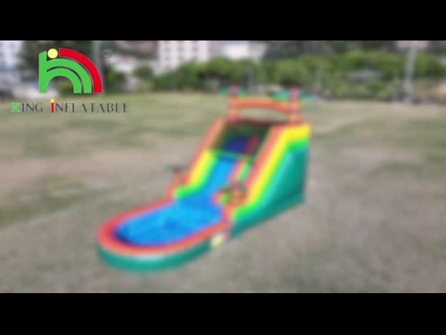 21x9x12FT Commercial  Grade PVC Bounce House Inflatable Water Slides Tropical Slide With Splash