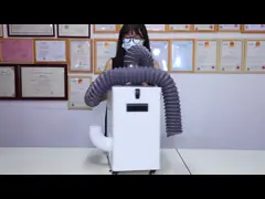 FES200L Mobile Fume Extractor Machine , Industrial Smoke Purifier With Square Silicone Cover video