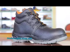 Anti Impact Industrial Safety Boots S1P / S3 Black Leather Work Boots
