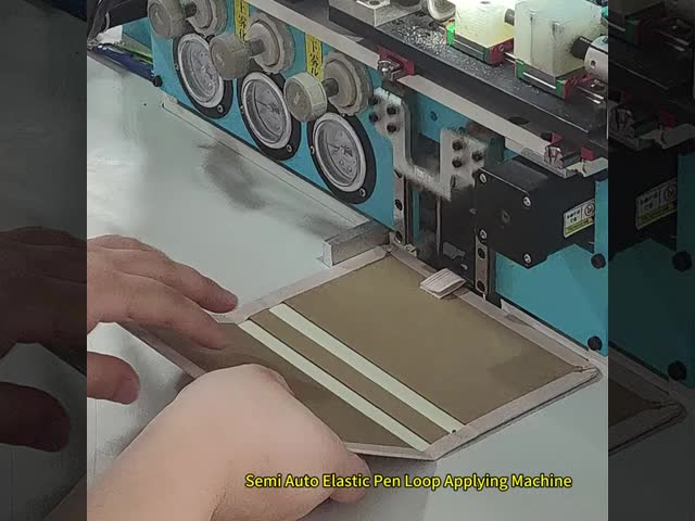 HX20EPL Semi Auto Elastic Pen Loop Applying Machine Elastic Pen Loop Case Making Machine