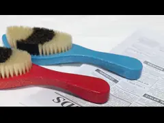 Multiple Color PU Pure Boar Hair Bristle 360 Curved Brush Custom Logo