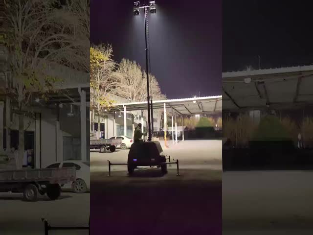 強い耐久性 モバイル ディーゼル 9m 望遠鏡マストライト 道路建設照明のための塔