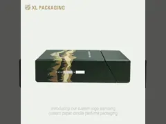 Custom Logo Stamping Paper Candle Perfume Packaging Nesting Holder Case Gift Box With Diagonal Closure