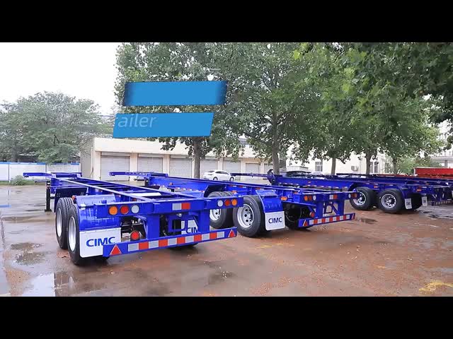 高品質の重荷容量トレーラー 骨格部品 コンテナ輸送