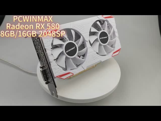 PCWINMAX 新型ラデオン RX 580 ホワイトエディション 16GB 2048SP GDDR5 256Bit HD DVI DPポート GPU付きデスクトップグラフィックカード