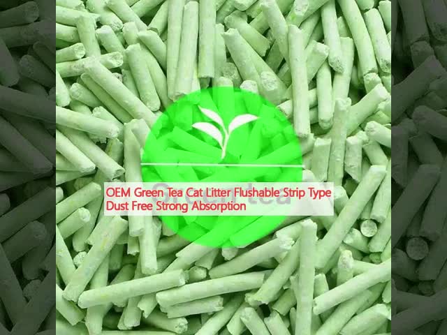 OEM Green Tea Cat Litter Dust Free Green Tea Kitty Litter Strong Absorption