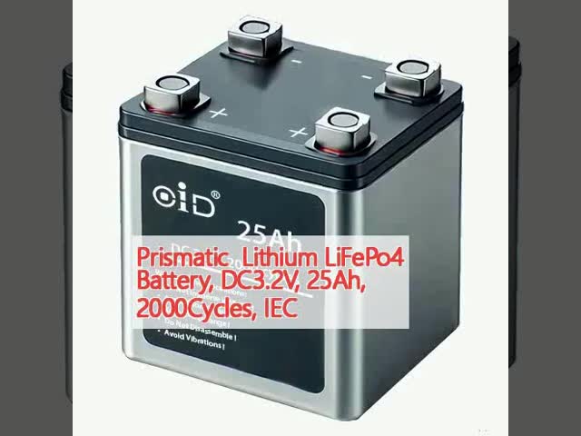 Prismatic  Lithium LiFePo4 Battery, DC3.2V, 25Ah, 2000Cycles, IEC