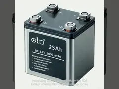 Prismatic  Lithium LiFePo4 Battery, DC3.2V, 25Ah, 2000Cycles, IEC