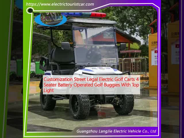 Customized Street Legal Electric Golf Carts 4 Seater Battery Operated Golf Buggies