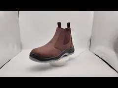 Brown Steel Toe Work Boots Mens Slip On Work Boot Anti Puncture