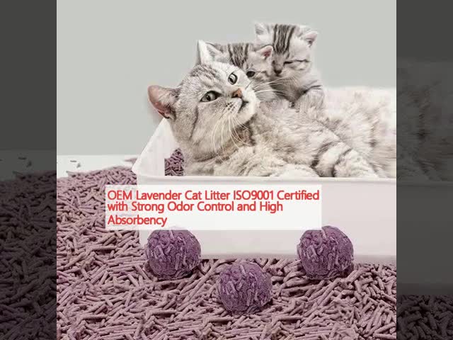 ISO9001 Certified Lavender Cat Litter with Strong Odor Control and High Absorbency