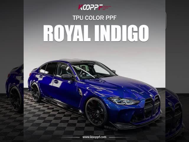 ロイヤルインディゴ TPUカーカラーフィルム 自治性 PPFラップ 7.5ミリK-022