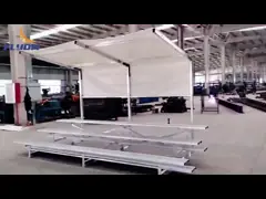 Modern Design Outdoor Metal Bleachers With Optional Guardrail