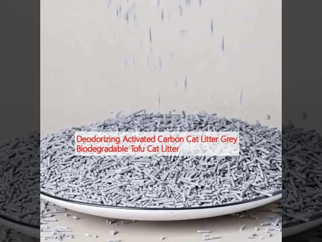 Deodorizing Activated Carbon Cat Litter Grey Biodegradable Tofu Cat Litter