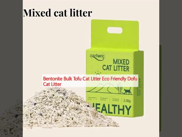 100% Eco-Friendly Tofu and Bentonite Mixed Cat Litter Odor Control and Easy Clean