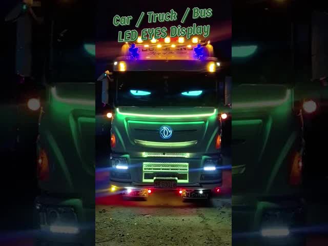 トラック デビルアイ LEDスクリーン カーライト トラック ダイナミック LEDライト スマートカーステッカー プログラム可能なLEDパネル トラックフロントガラス