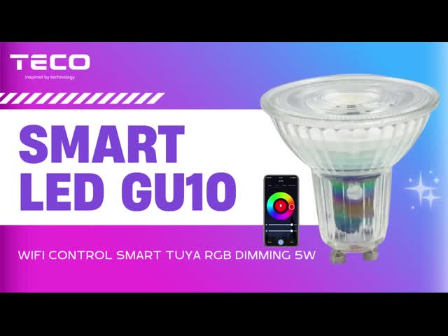 オーダーメイドチューヤジグビーGU10 導かれた電球 RGBCW Ra90 5ワット Gu10 導かれたスポットライト 350 ルメン 230V