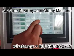 China 6 - 60mm Depth Air Filter Pleating Machine And Hotmelt Gluing Machine for sale