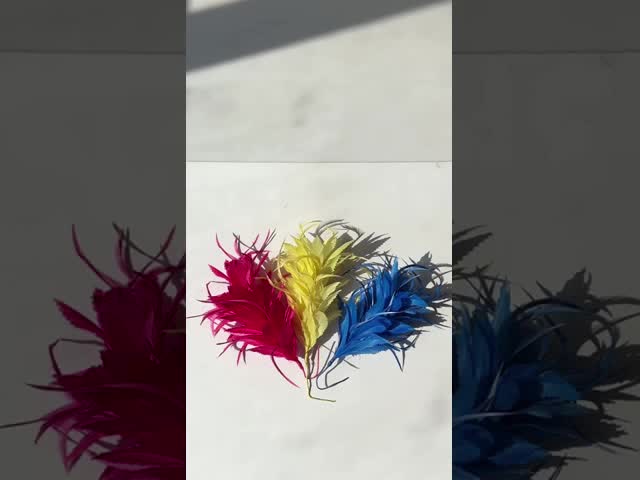 OEM ゲスの羽の花 ビオット,染色したパターン羽 ミルネリー用品