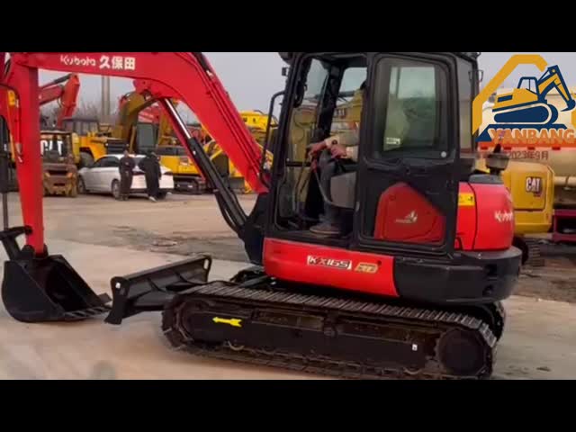 中古クボタ Kx165-5 エンジニアリング バックホー 中古 6 トン掘削機