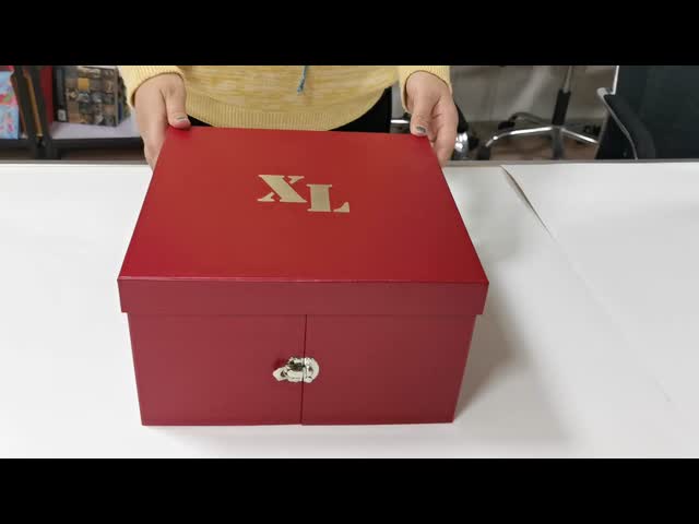XL Packaging Custom Packaging Box Factory Customized Logo Rotatable Food Storage Box With Metal Lock For Ornament Gift Collection Matte Capping