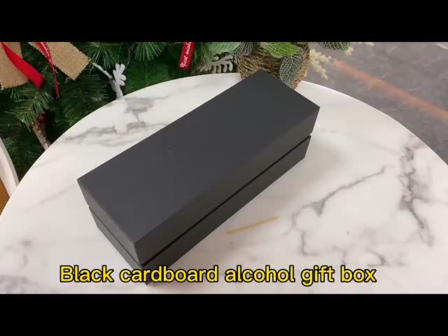 マットブラック シングルシャンパン 梱包ボックス レッドワイン ギフトボックス カスタマイズ可能