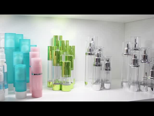 Classic cosmetic packaging 15ml 30ml 40ml 50ml 80ml 100ml 120ml AS plastic airless pump bottles