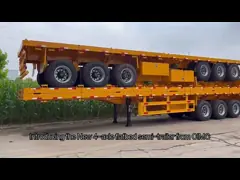USED 3AXLES FLATBED SEMI TRAILER